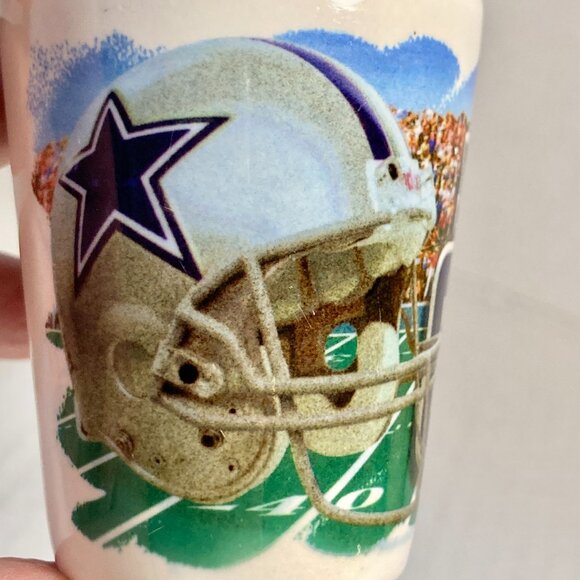 Vintage Dallas Cowboys Lone Star Football Helmet Shot Glass Ceramic Graphic - Picture 11 of 12